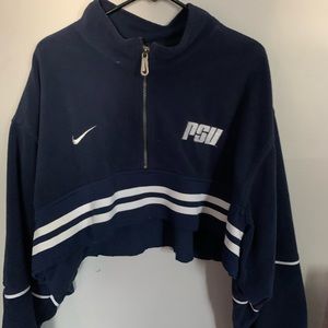 Nike PSU self cropped quarter zip